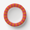 Les Fleurs Crimson radial stripe paper bowl
