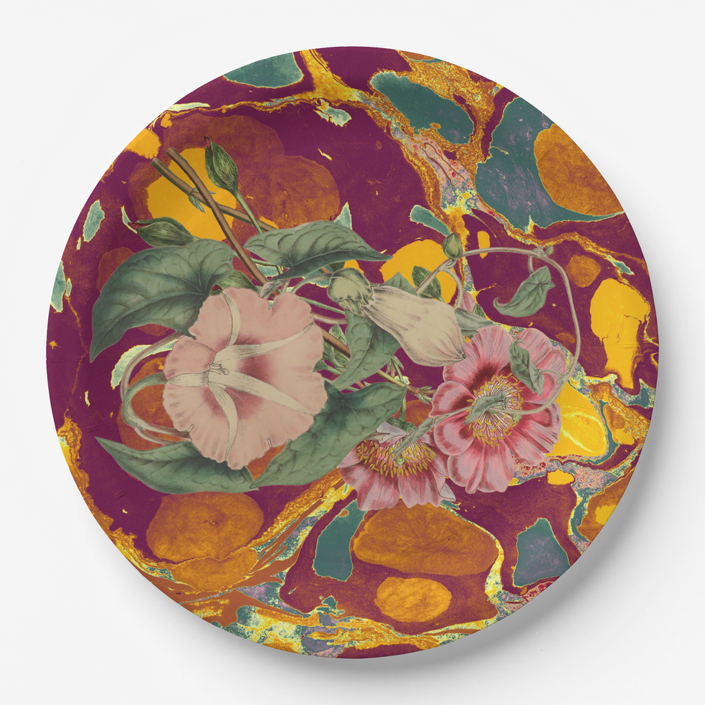 Vintage Voyagers France Marigold Party Plate