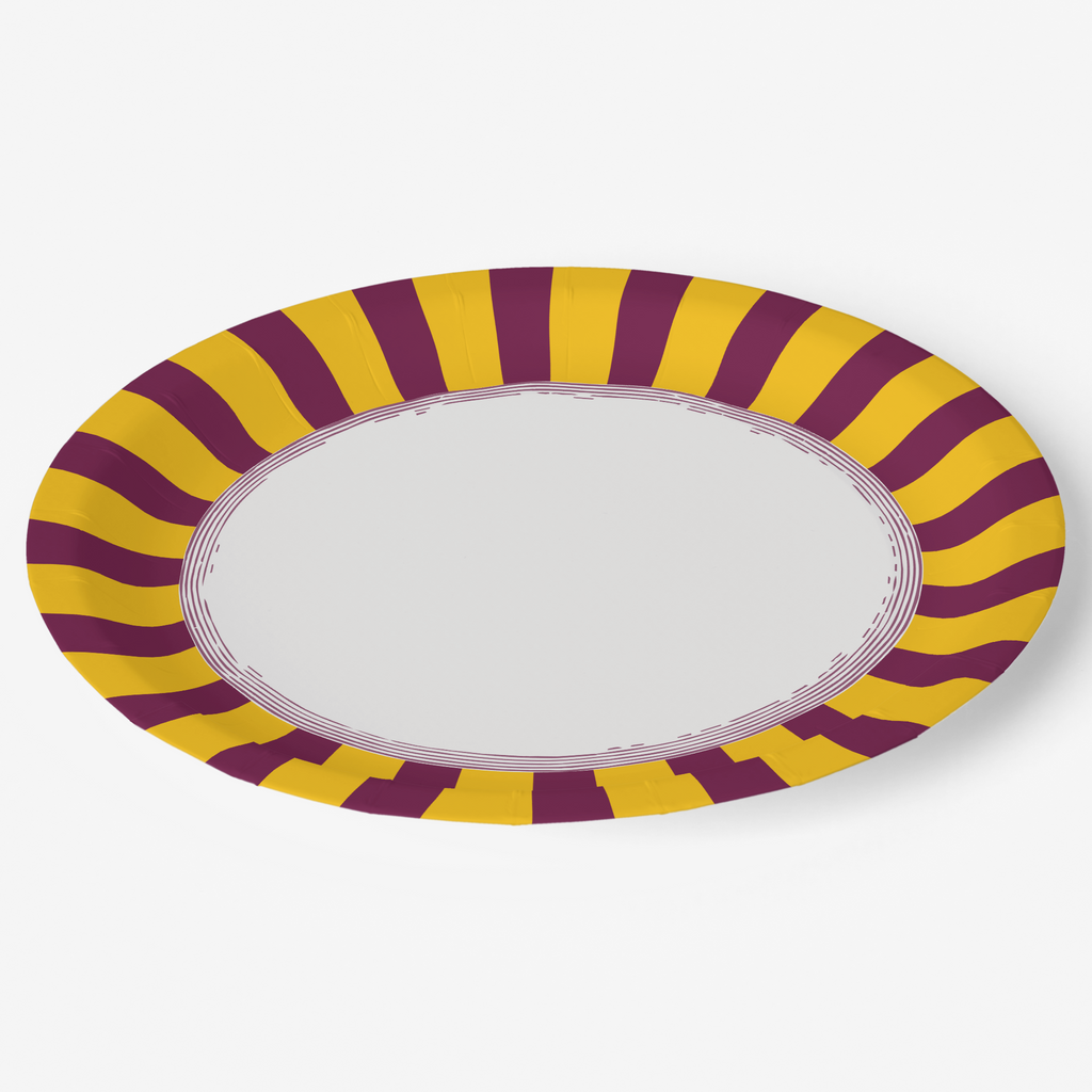 Vintage Voyagers France Marigold Radial Paper Plate