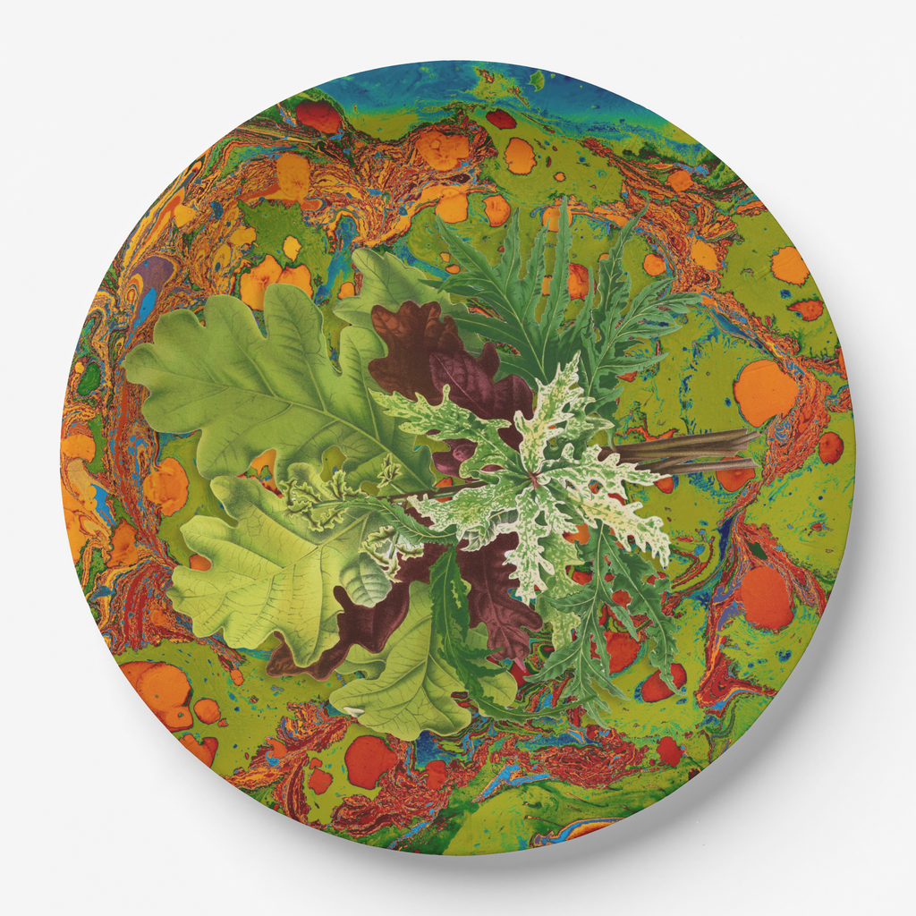 Vintage Voyagers France Les Fleurs Teal Floral Plate