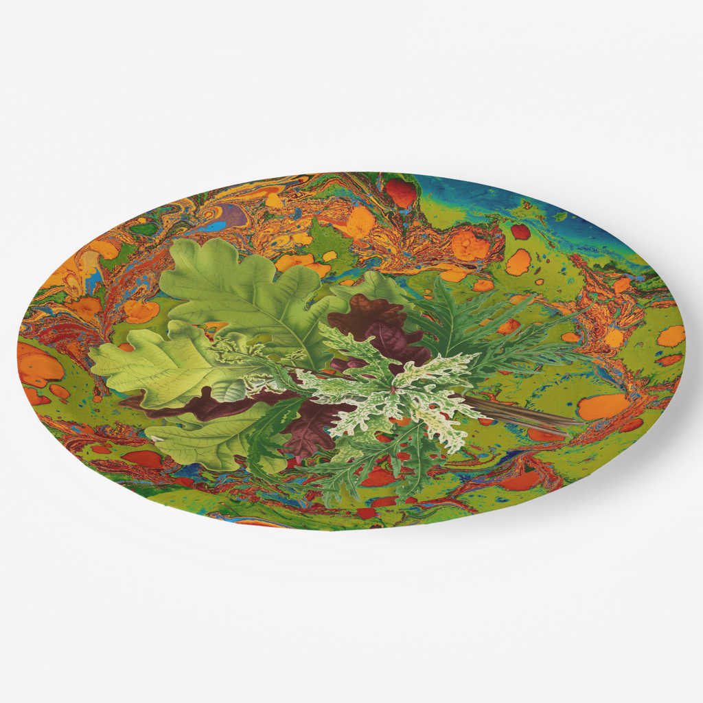 Vintage Voyagers France Les Fleurs Teal Floral Plate