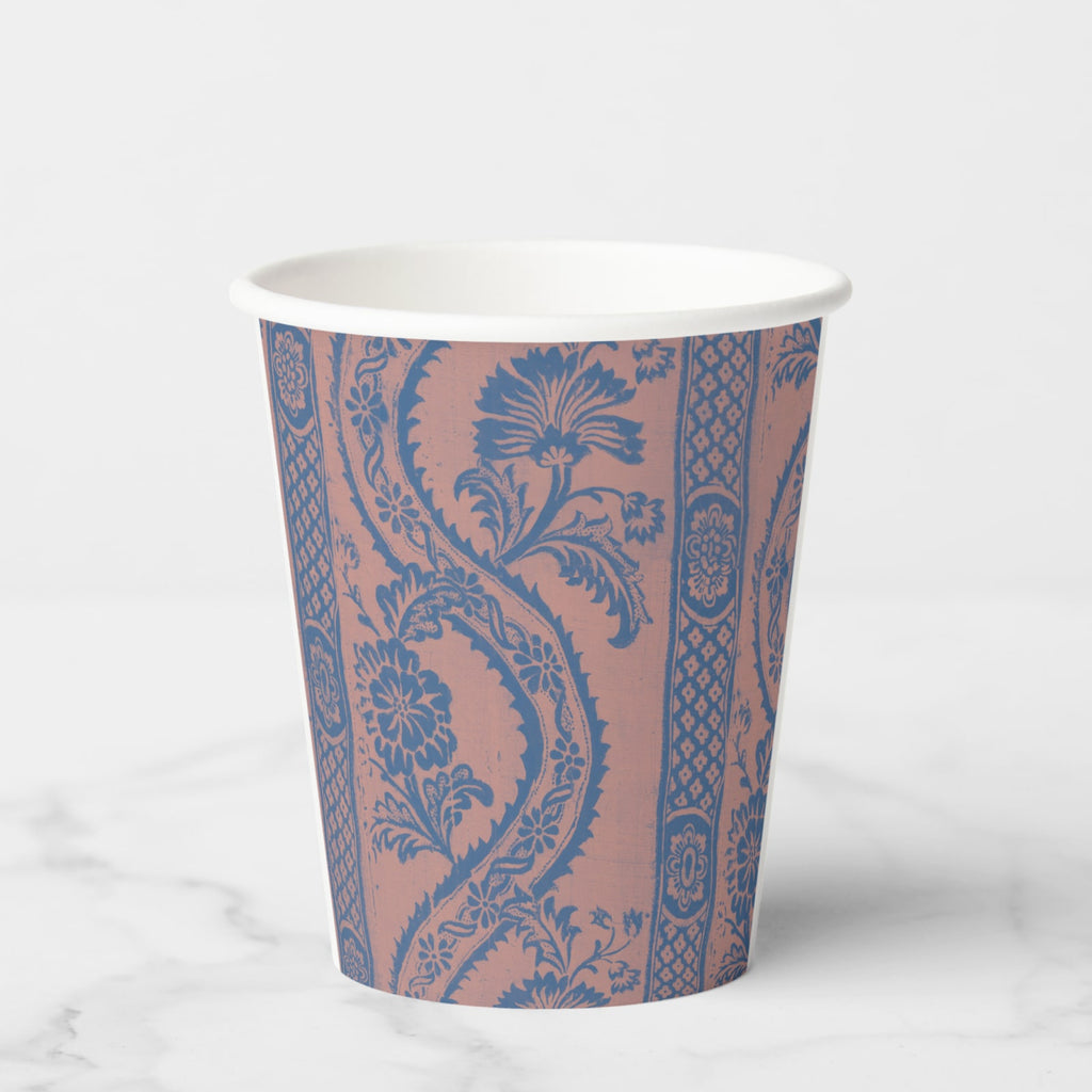 La Table Provinciale Blue Batik paper party cup, front
