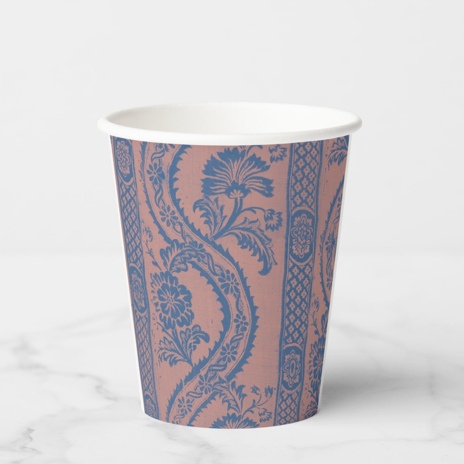 La Table Provinciale Blue Batik paper party cup, front