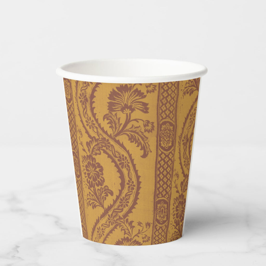 La Table Provinciale Golden Batik paper party cup, front